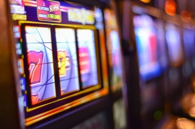 Close-up of roulette table layout and betting sections